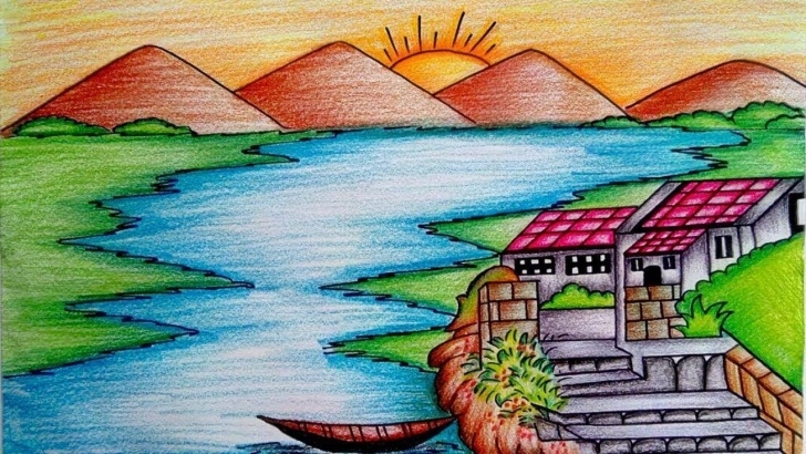 Inspiring Landscape Drawing For Beginners Tutorials Mountain Landscape Drawing - How To Draw A Mountain Landscape Easy Photo