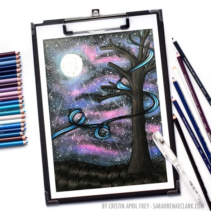 Inspiring Prismacolor Drawings Step By Step Easy How To Create A Galaxy With Colored Pencils | Prismacolor Tutorial Images