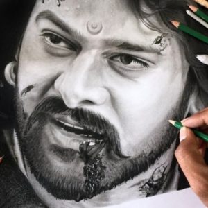 Bahubali Pencil Drawing
