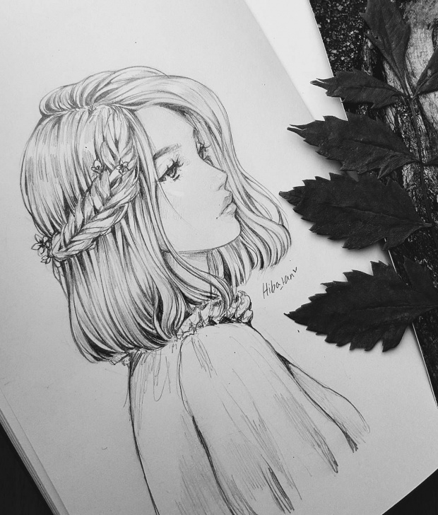Interesting Beautiful Pencil Drawings Art for Beginners Braided Beauty With A Pencil | Sketches | Pencil Drawings, Art Photo