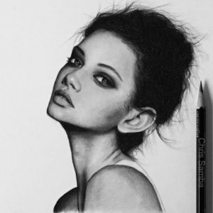 Drawing Using Charcoal Pencil