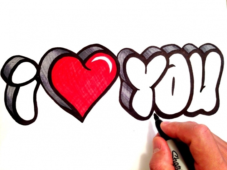 Interesting I Love You Pencil Drawing Step by Step I Love U Sketch At Paintingvalley | Explore Collection Of I Love Picture
