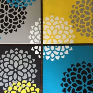 Painting On Canvas With Stencils