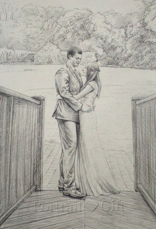 Interesting Pencil Sketch Painting Step by Step Wedding Pencil Sketch - Portrait Gift Picture