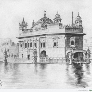 Temple Pencil Drawing