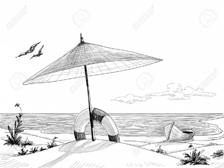 Learn Beach Pencil Drawing Courses Beach Pencil Sketch At Paintingvalley | Explore Collection Of Pic