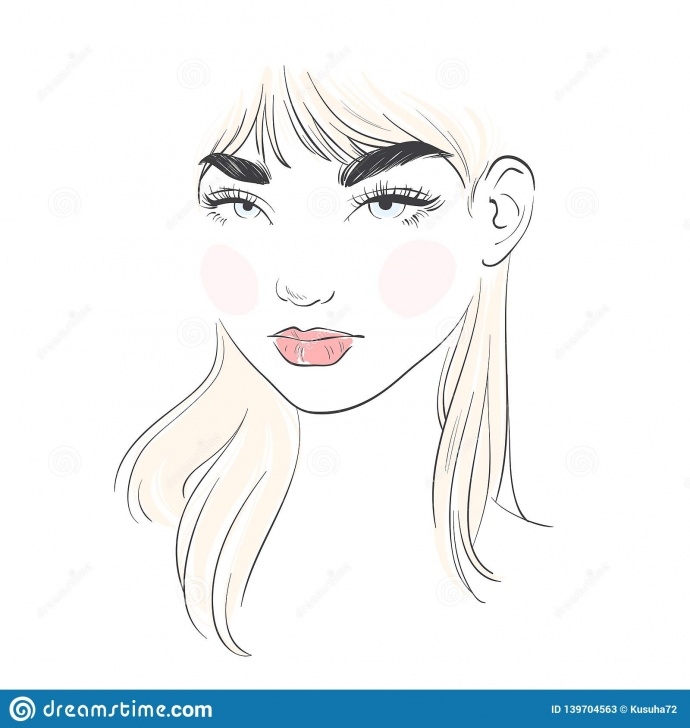 Learn Beautiful Lady Sketch Techniques for Beginners Beautiful Pastel Color Young Woman. Hand Drawn Stylish Woman Pics