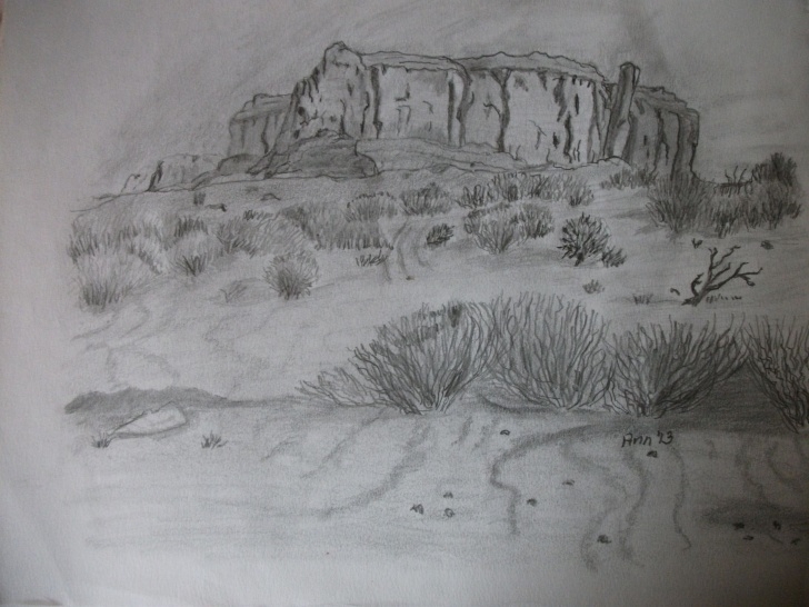 Learn Desert Pencil Drawing Techniques for Beginners Desert Scene--Pencil Drawing | My Art Gallery In 2019 | Pencil Pictures