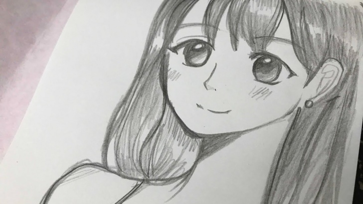 Learn Drawing Pencil Girl Courses Drawing Manga Girl With Pencil (No Time Lapse Drawing) Image