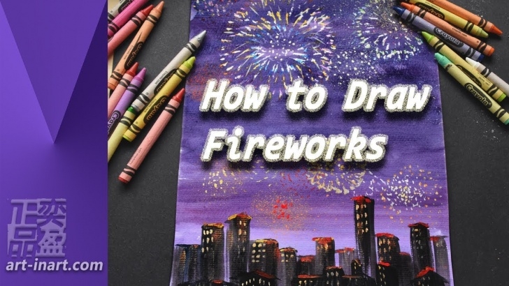 Learn How To Draw Firworks With Color Pencils Step by Step How To Draw Fireworks Image