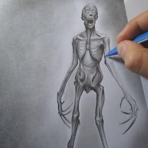 Monster Pencil Drawing