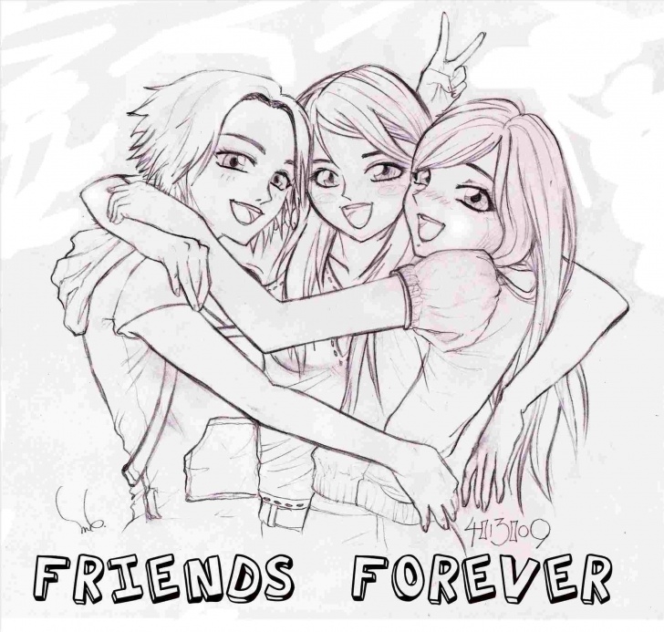 Learn Pencil Sketches Of Friends Forever Lessons Best Friends Forever Drawings At Paintingvalley | Explore Pics