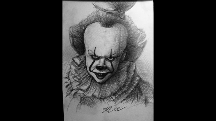 Learn Pennywise Pencil Drawing Simple Drawing Penny Wise With Pencil (It 2017) Ll Hlee Art Pic