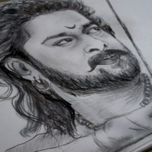 Bahubali 2 Pencil Sketch