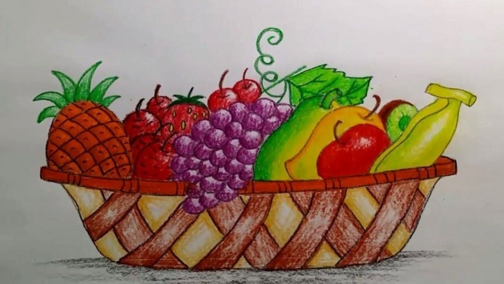Learning Fruit Basket Pencil Drawing Tutorial How To Draw A Beautiful Fruit Basket Step By Step (Very Easy Photo