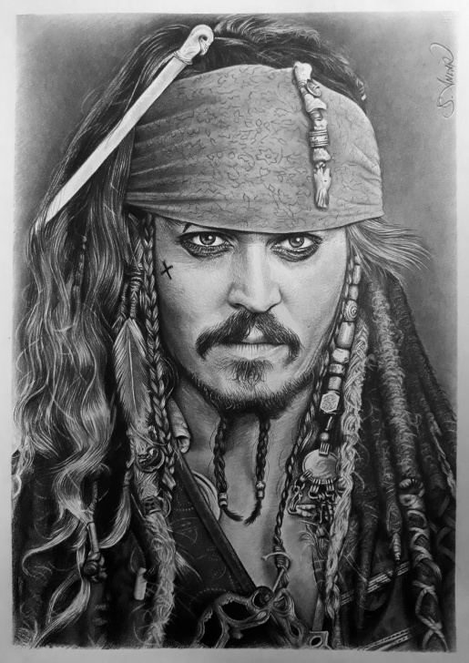 Learning Jack Sparrow Pencil Drawing Tutorials Pencil Drawing Johnny Depp Karakalem | My Drawing Collection In 2019 Pic