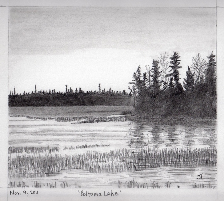Learning Lake Pencil Drawing Tutorial Lake Landscape Drawing And Gallery Of Pencil Drawings Of Landscape Images