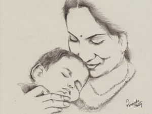 Learning Mother Pencil Sketch Step by Step Indian Mother - Pencil Sketch - Happy Mother's Day | Crtezi In 2019 Pictures