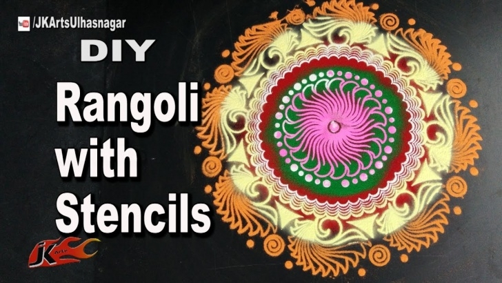 Learning Rangoli Design Stencils Online Tutorial Video: Learn How To Make A Rangoli In Less Than 4 Mins | Trending Photo