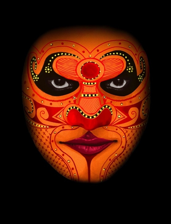 Learning Theyyam Pencil Drawing Techniques for Beginners Crabcake: Theyyam :) | Painted Faces In 2019 | Kerala Mural Photo