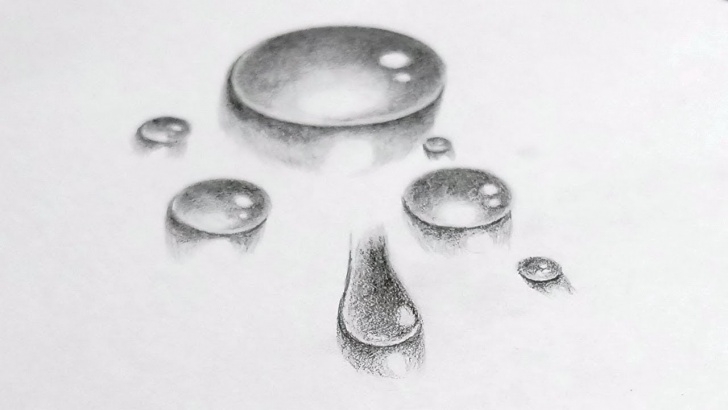 Learning Water Pencil Drawing Easy How To Draw Very Realistic Water Drop Pencil Sketch Drawing | Stylenrich Picture