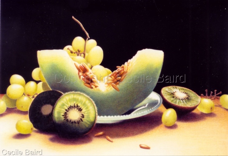 Marvelous Colored Pencil Still Life Free Still Life Colored Pencil Drawings: Shades Of Green By Cecile Baird Images
