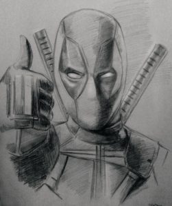 Marvelous Deadpool Pencil Drawing Simple Pencil Sketch Of Deadpool #drawing #art #deadpool #marvel | Anime In Pics