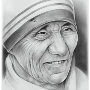 Mother Teresa Pencil Drawing