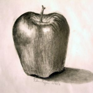 Pencil Drawing Of Apple