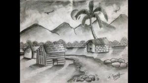 Marvelous Pencil Shading Of Nature Easy How To Draw Natural Scenery With Pencil Shading Photos