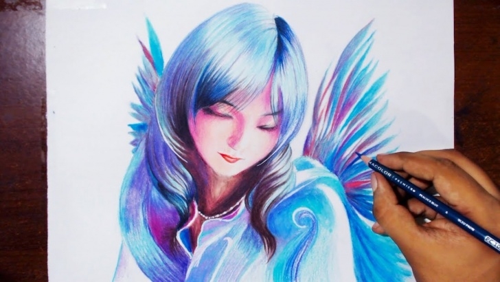 Marvelous Prismacolor Pencil Drawings Ideas Drawing A Bird Fairy - Prismacolor Pencils - Speed Drawing Photo