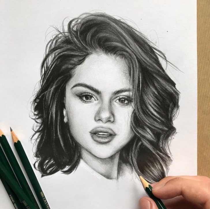 Marvelous Selena Gomez Pencil Sketch for Beginners Selenagomez #gomez | Art!!!! In 2019 | Pencil Art Drawings Pictures