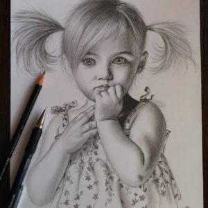 Baby Girl Pencil Drawing