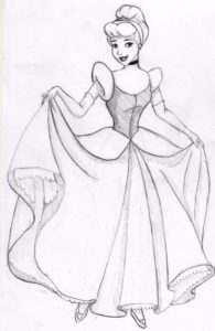 Most Inspiring Cinderella Pencil Drawing Simple Cinderella (1950) | Art By Anna Helena | Pencil Drawings, Princess Image