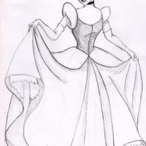 Cinderella Pencil Drawing