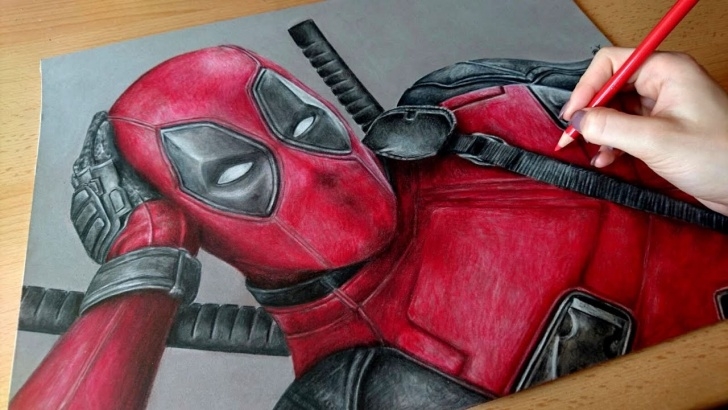 Most Inspiring Deadpool Drawing In Pencil Ideas Colored Pencil Drawing: Deadpool - Speed Draw | Josymovies Pic