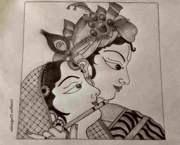 Most Inspiring God Pencil Sketch Lessons Easy Pencil Sketch Of Radha Krishna Pencil Sketches Of God Lord Pictures