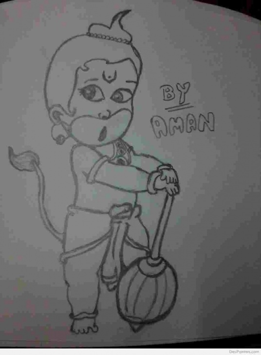 Most Inspiring Hanuman Pencil Sketch Step by Step Black And White Hanuman Pencil Sketch Picture