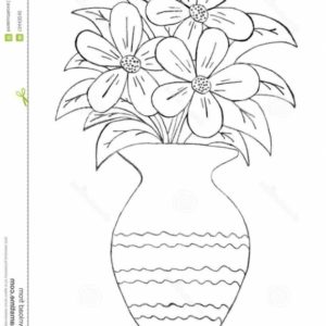 Pencil Sketch Of Flower Pot