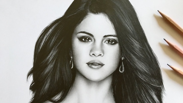 Most Inspiring Selena Gomez Pencil Sketch Tutorials Drawing Selena Gomez | Realistic Graphite Drawing [Re-Upload] Photos
