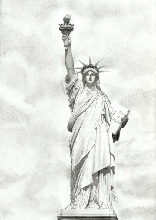 Most Inspiring Statue Of Liberty Pencil Drawing Techniques for Beginners Statue Of Liberty Pencil Drawing At Paintingvalley | Explore Pic