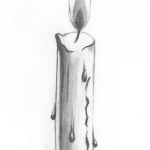 Candle Pencil Drawing