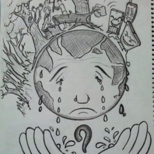 Deforestation Pencil Drawing