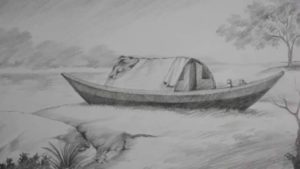 Nice Easy Pencil Shading Drawings Simple Pencil Shading Tutorial | How To Draw A Boat &amp; A Riverside Landscape Images