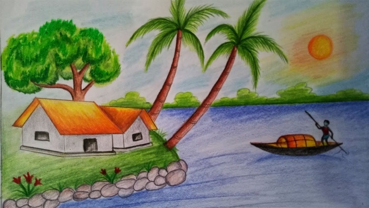 Nice Images For Drawing Natural Scenary Lessons Natural Scenery Drawing Step By Step And Scenery Easy Drawing Pics