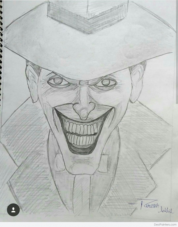 Nice Joker Pencil Drawing Tutorial Pencil Sketch Of Joker | Desipainters Photos