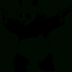 Panda Graffiti Stencil