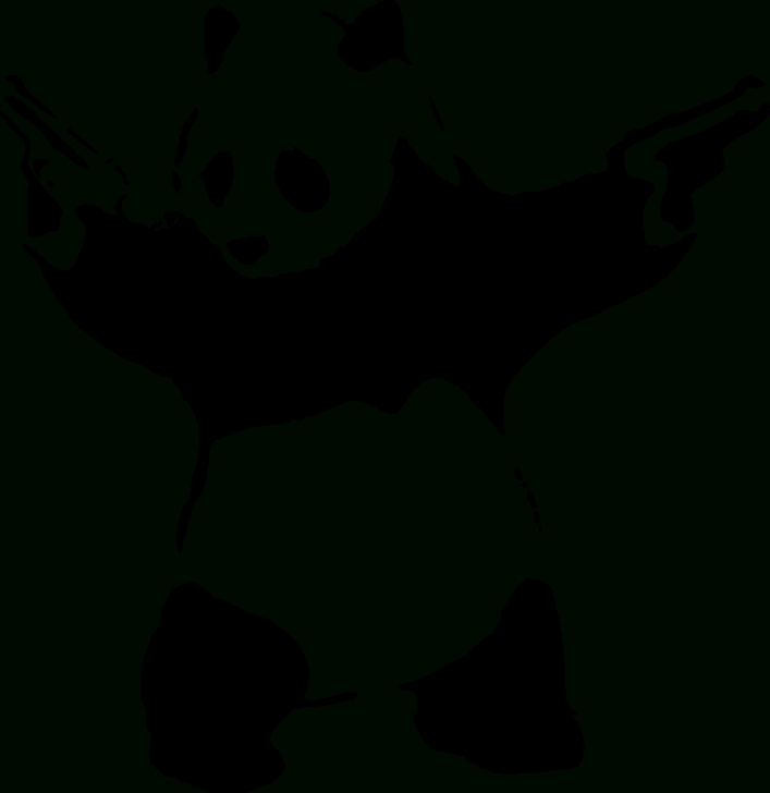 Nice Panda Graffiti Stencil Simple Gun-Wielding Panda, Stencil Graffiti - The Moral? Never Let Your Images