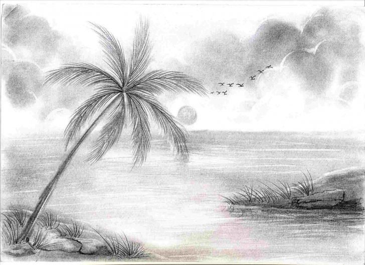Nice Pencil Drawing Scenery Easy Tutorial Drawing Scenery With Pencil | Drawing Work Picture