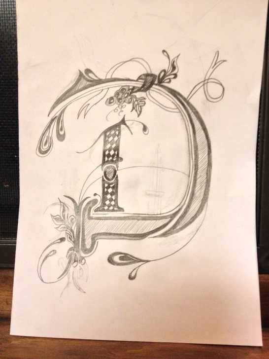 Nice S Letter Pencil Sketch Techniques Pencil Sketch Letter D | ~D~ For Debbie | Lettering, Letter D Pictures